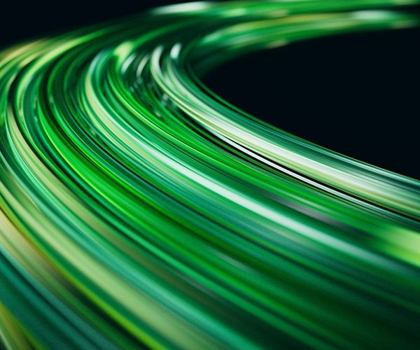 Abstract flow of energy waves in dark violet and pink